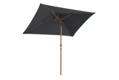 Parasol rectangulaire à manivelle en aluminium - 210 x 150 cm