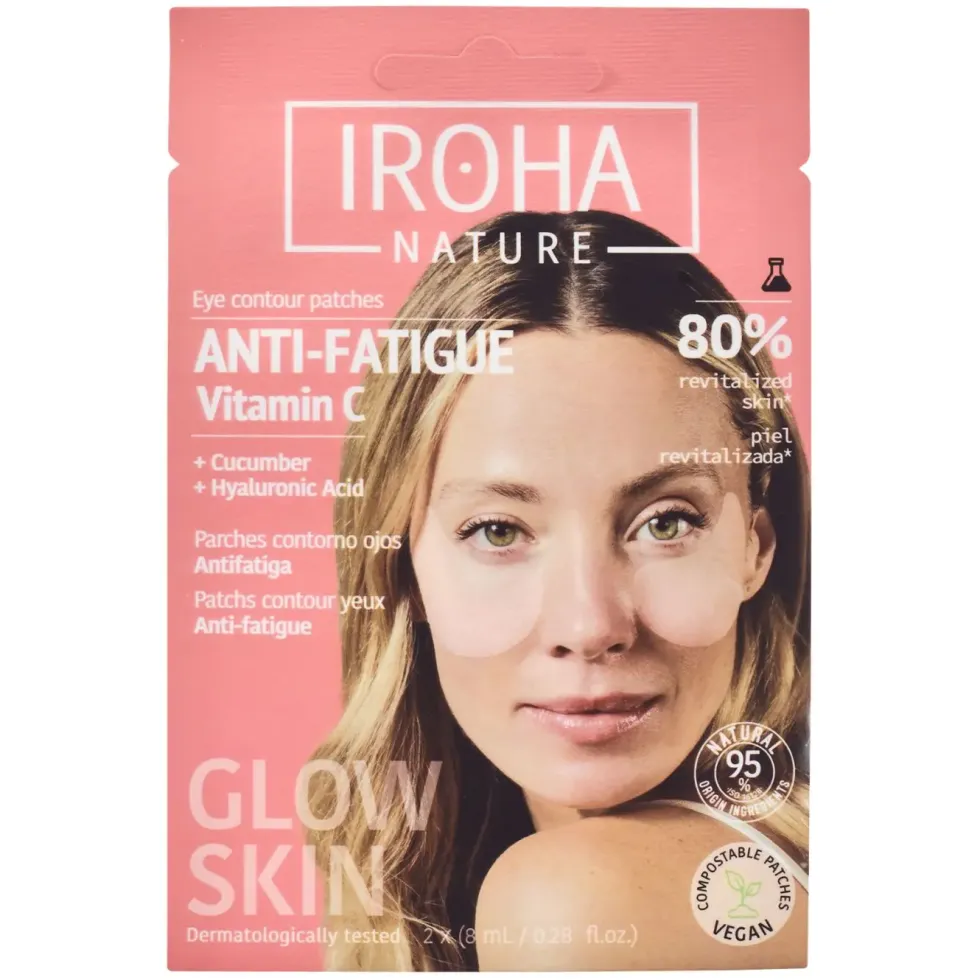 Patchs anti-fatigue pour les yeux à la vitamine C Iroha Nature - les 2 patchs
