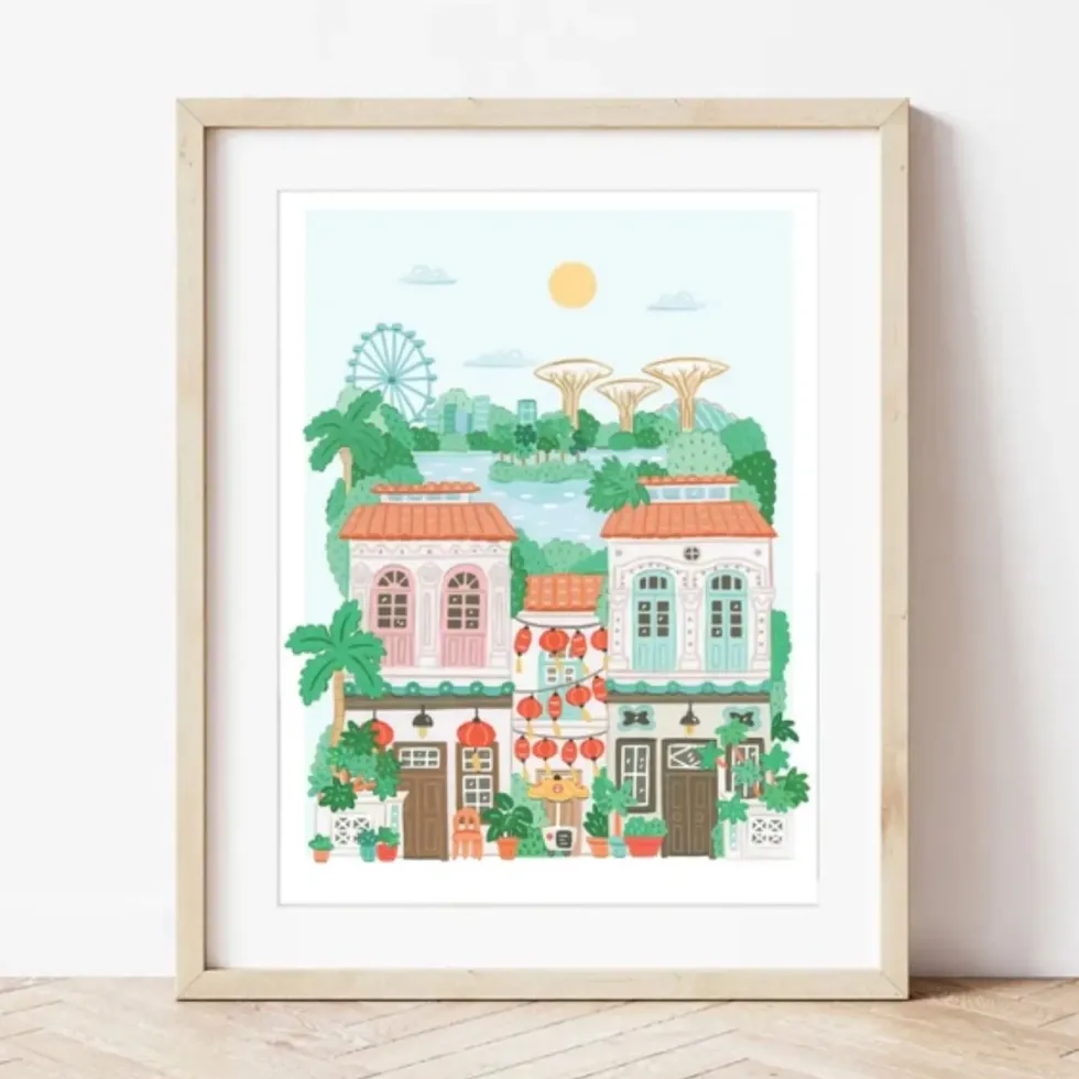 Peinture au numéro Singapour Petit Pinceau by La Petite Épicerie - 25,5 x 33 cm