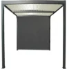 Pergola bioclimatique coloris gris en aluminium - 3,6 x 3 m