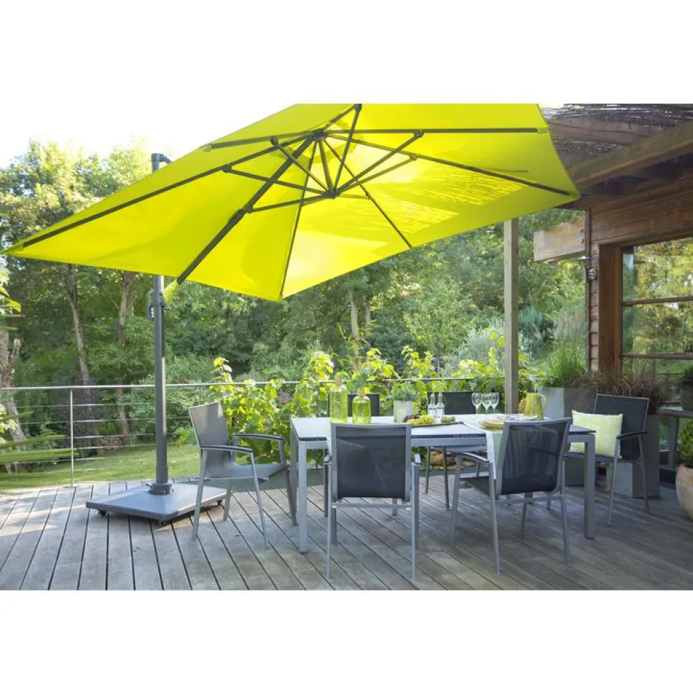 Pied pour parasol déporté en ciment et PVC - 90 kg