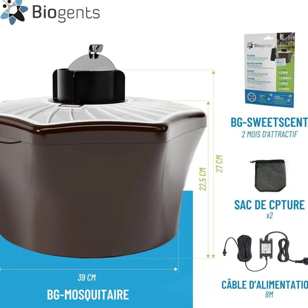 Piège anti-moustiques extérieur BG-Mosquitaire Biogents - 39 x 39 x 28,4 cm