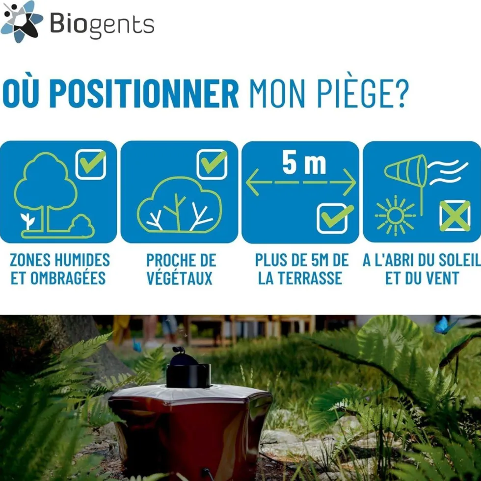 Piège anti-moustiques extérieur BG-Mosquitaire Biogents - 39 x 39 x 28,4 cm