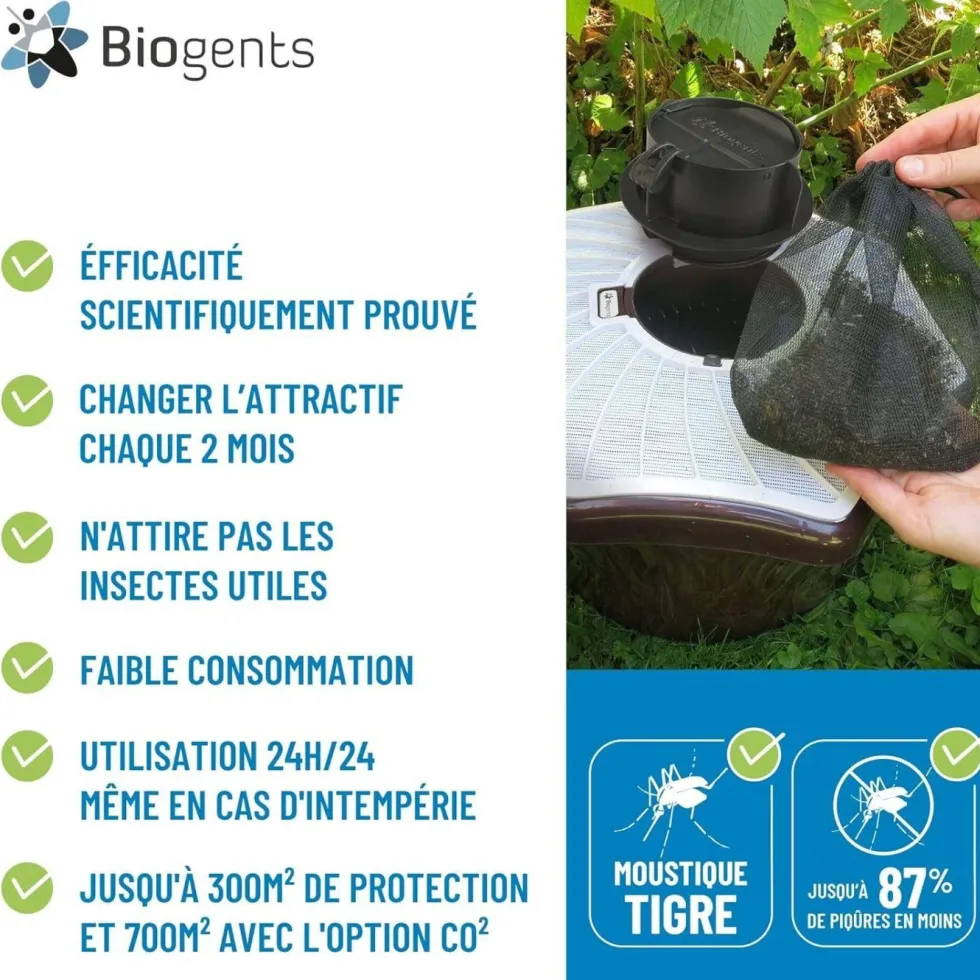 Piège anti-moustiques extérieur BG-Mosquitaire Biogents - 39 x 39 x 28,4 cm