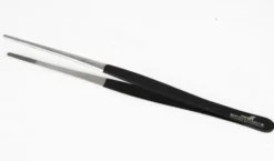 Pince pour nourrissage en inox avec manche coloris noir Reptile Planet - 25 cm