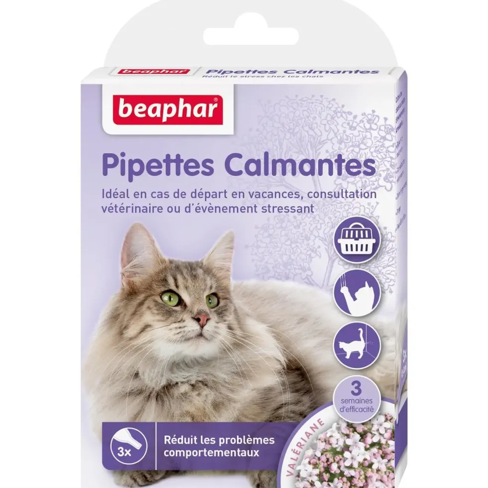Pipettes calmantes pour chat x 3