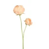 Pivoine artificielle pêche à 2 fleurs - 66 cm