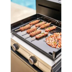 Plancha électrique en inox et fonte émaillée Forge Adour Modern E 60 - 65,5 x 54,5 x 23,8 cm