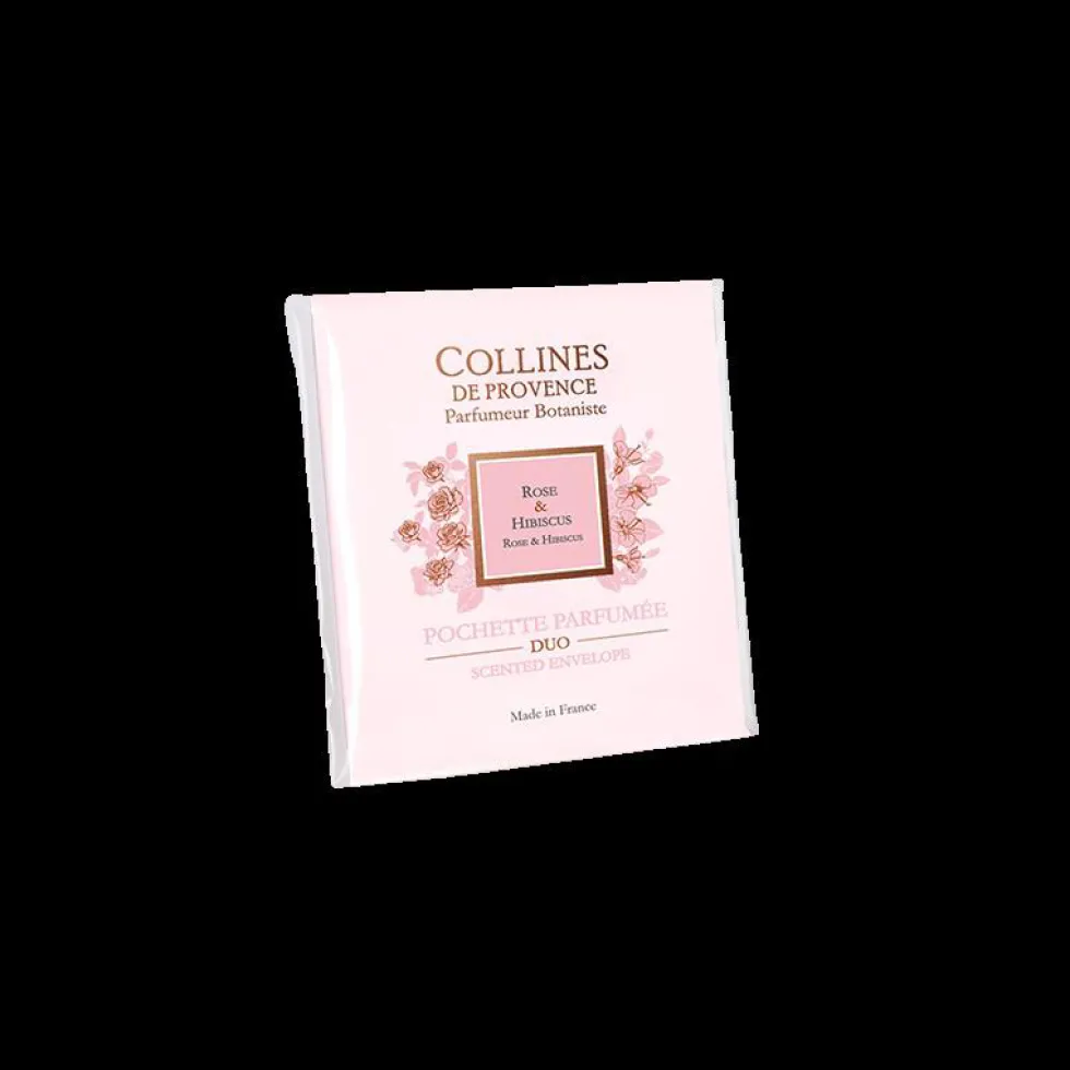 Pochette parfumée senteur rose hibiscus Collines de Provence - 6 g