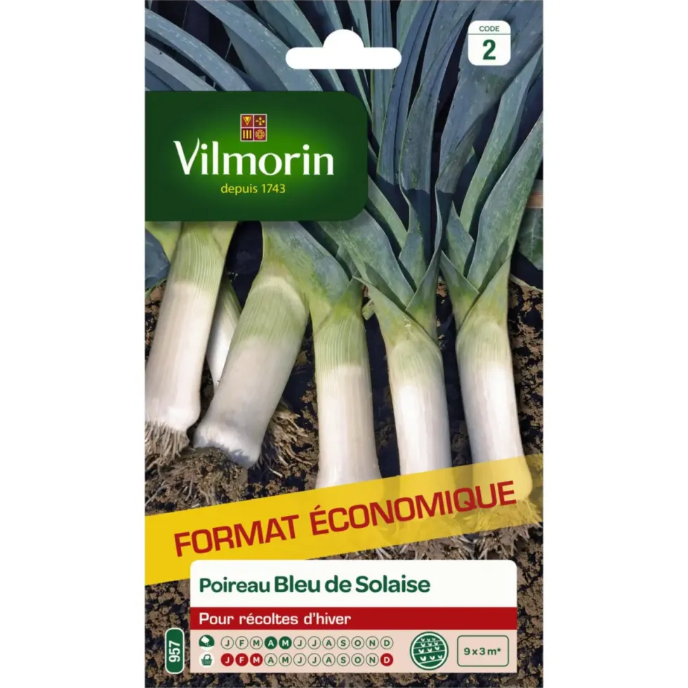 Poireau Bleu de Solaise Vilmorin - graines à semer
