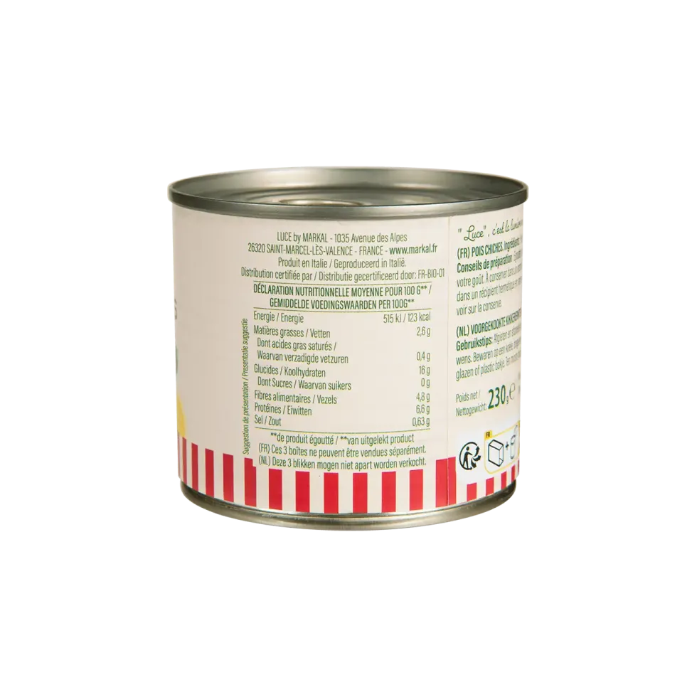 Pois chiche bio Luce - 3 x 200 g