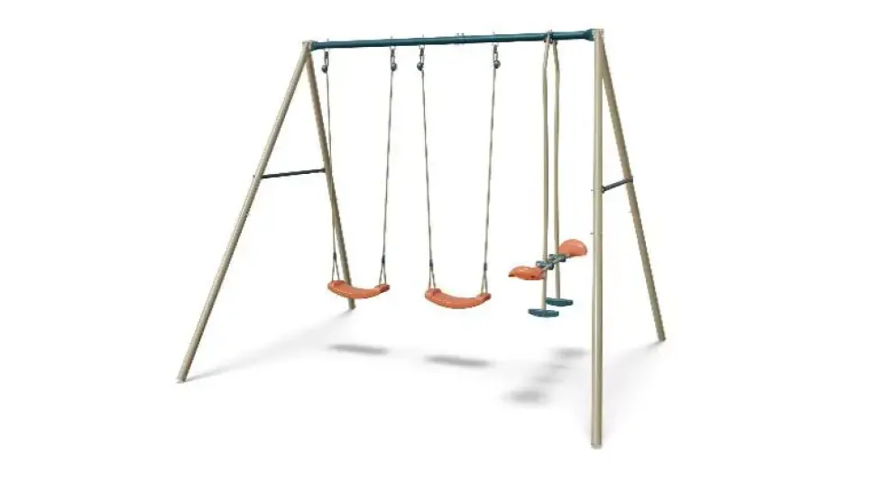 Portique en métal Aléo by Trigano Ava 3 agrès - H 2,20 m