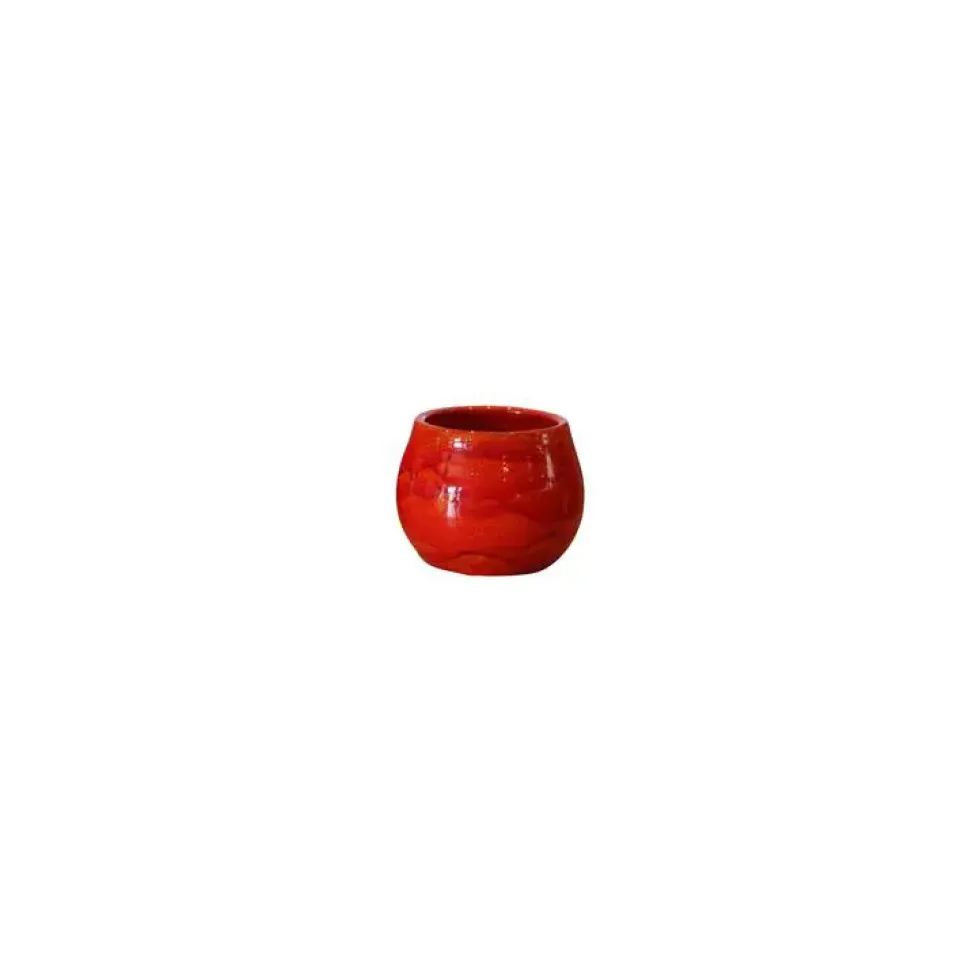 Pot Cancale soleil couchant en terre cuite émaillée H 17 x Ø 17 cm