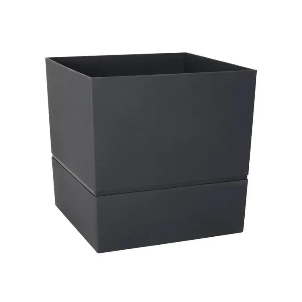 Pot carré Aquaduo gris anthracite 9 L