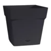 Pot carre Toscane Gris anthracite L24,8 x l24,8 x H24