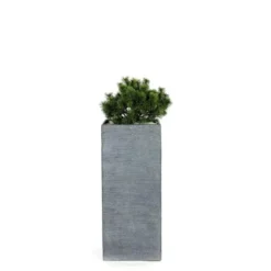 Pot carré haut Stream S/3 anthracite H.70 cm