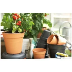 Pot 27cm Green Basics Elho noir