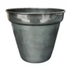 Pot conique en métal recyclé coloris gris océan vif Upcycle Conique - Ø 22,5 x H 20 cm
