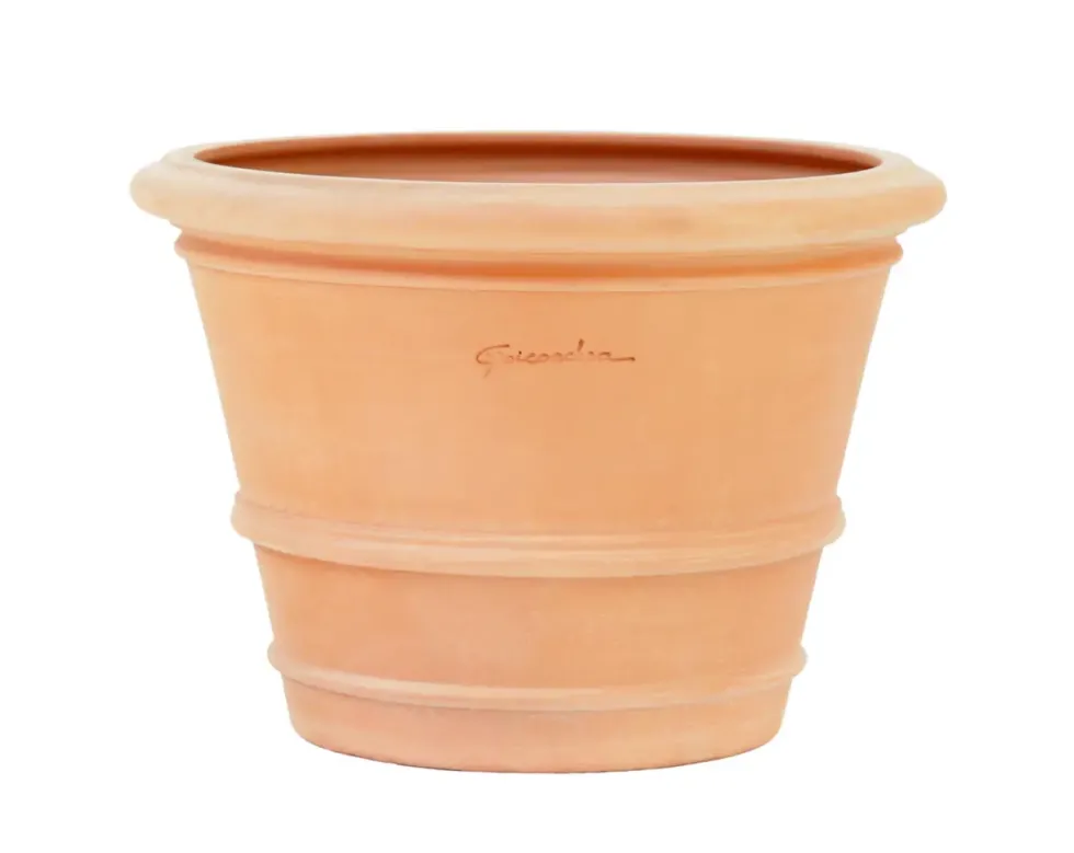 Pot Cuvier Argi coloris rose en terre claire - Ø 50 cm x 37 cm x 26 L