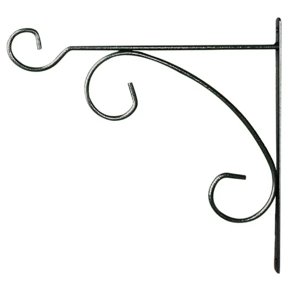 Potence en fer rond gris martelé 40 cm