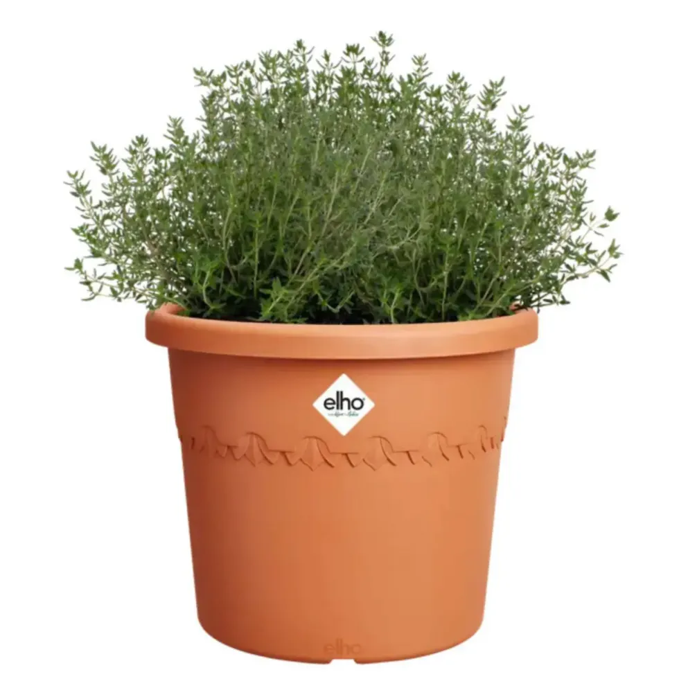 Pot en plastique recyclé Terra Elho Algarve Cilindro - Ø 40 x H 33 cm