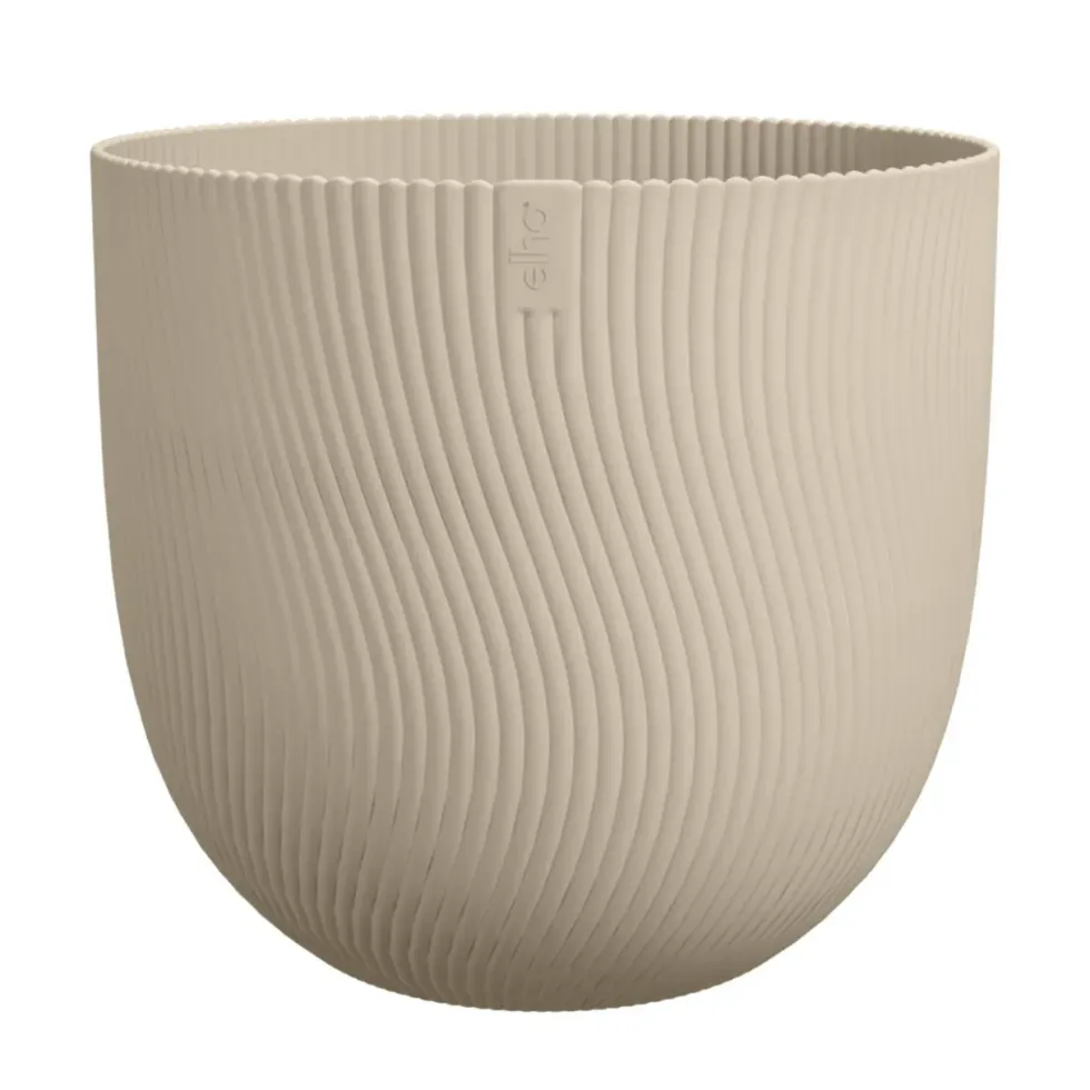 Pot en polypropylène beige champignon Elho Sereh Round - Ø 47 x 40,1 cm