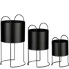 Pot Petry coloris noir en métal - 50,5 x 26,5 x 25 cm