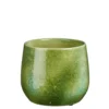 Pot rond coloris vert en terre cuite Hugo Mica Decorations - 15 x Ø 17 cm