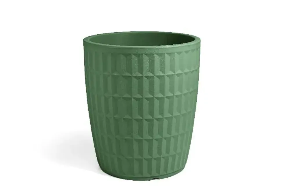 Pot rond en plastique coloris vert laguna Veca Tyle - Ø 80 cm