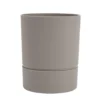 Pot rond en plastique à réserve d'eau coloris grège Poetic Aquaduo Orchidée - Ø 12,5 x H 15,5 cm