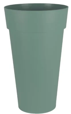 Pot rond haut en polypropylène vert laurier Eda Toscane 90 L - Ø 48 x H 80 cm