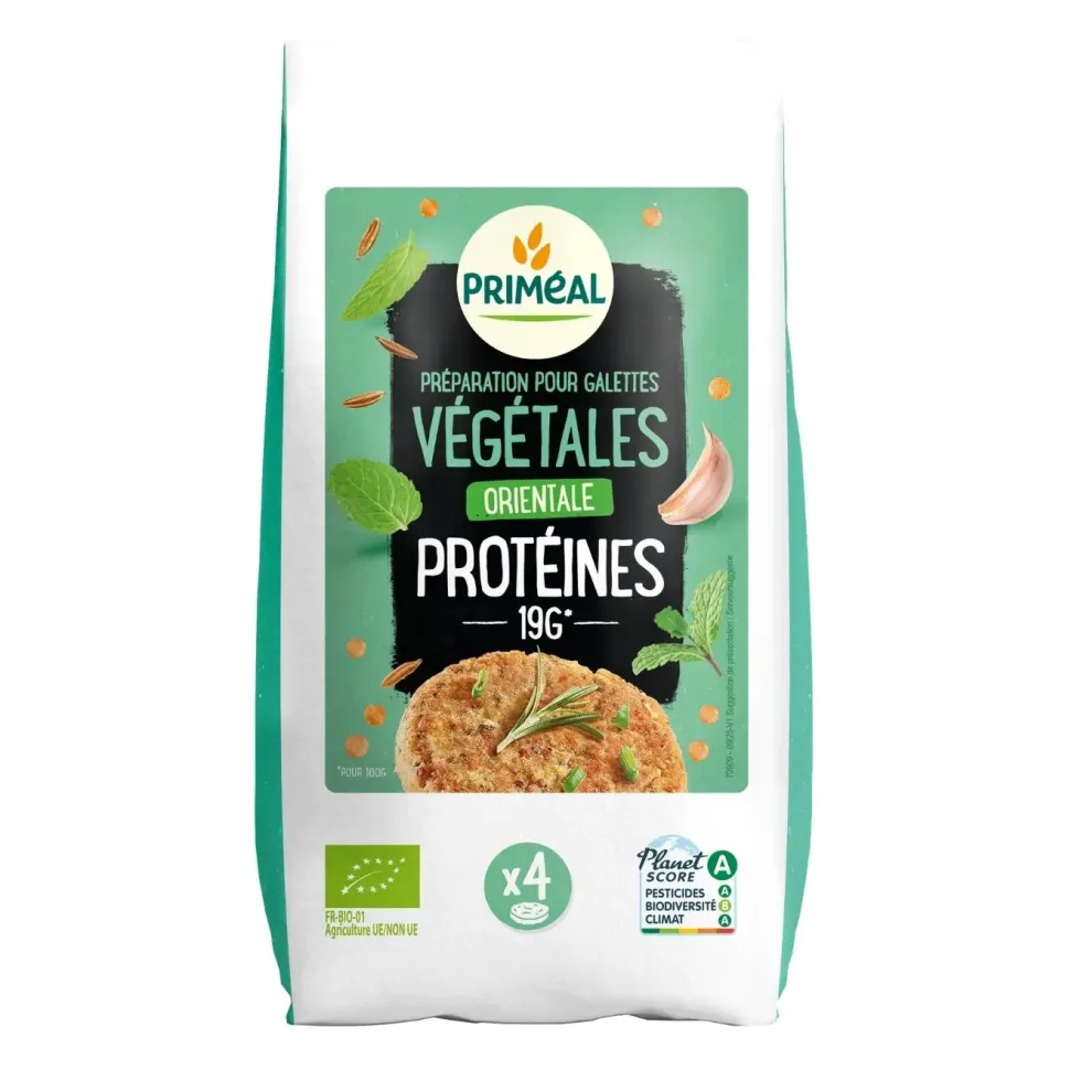Préparation bio pour galettes végétales orientales Priméal - 200 g