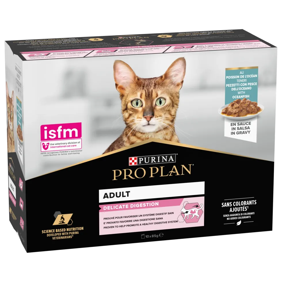 Pâtée pour chat delicate au poisson Pro plan 10 x 85 g