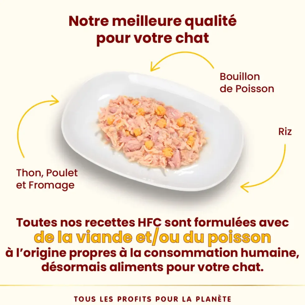 Pâtée pour chat HFC Natural au thon, poulet et fromage Almo Nature - 70 g