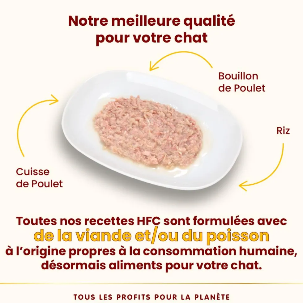 Pâtée pour chat HFC Natural à la cuisse de poulet Almo Nature - 70 g