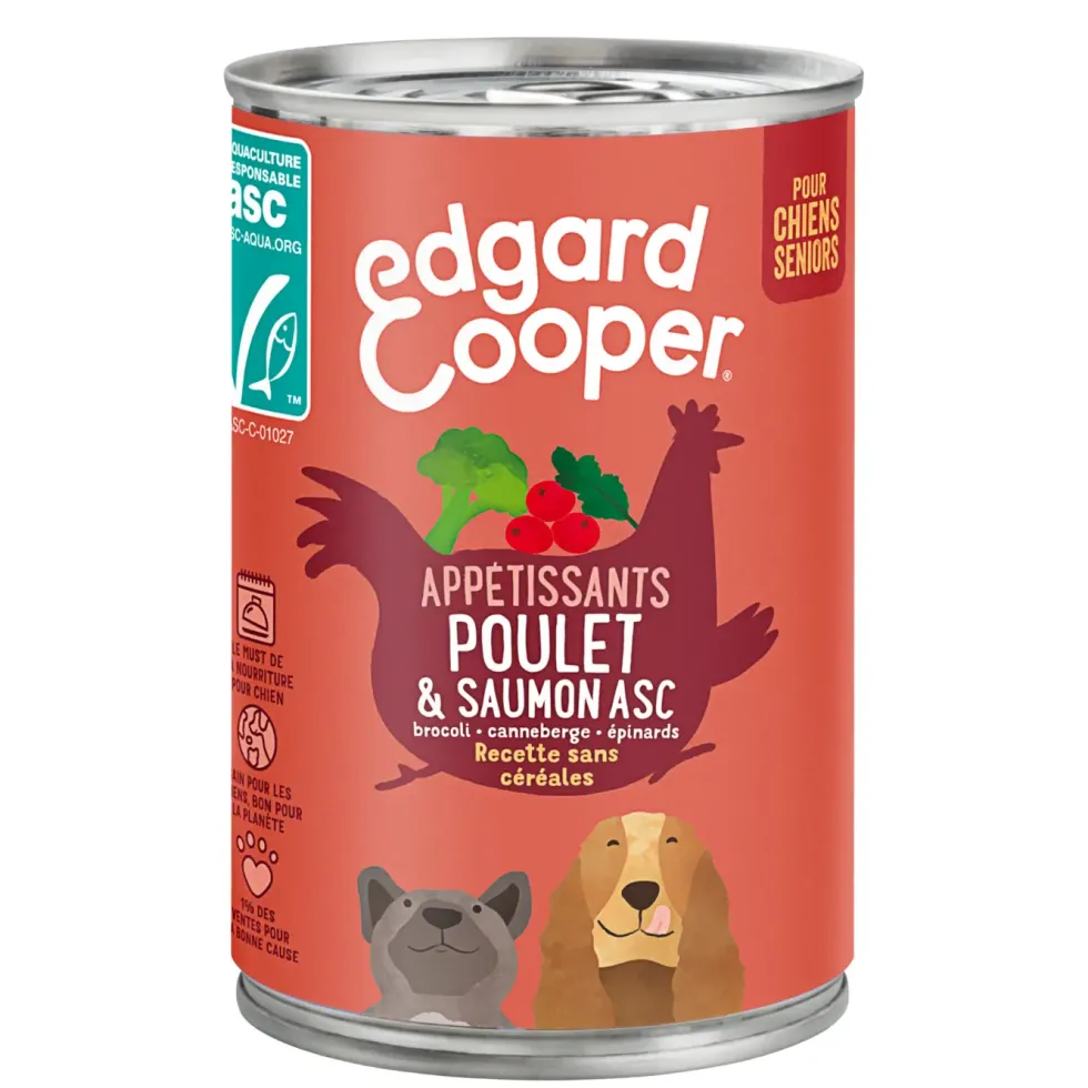Pâtée pour chien Edgar & Cooper poulet-saumon - 400 g