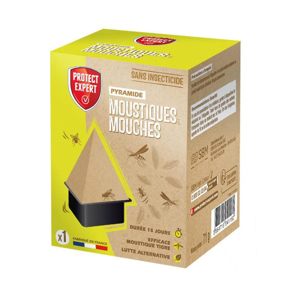 Pyramide répulsive moustiques et mouches Protect Expert - 1 piège