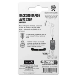 Raccord rapide avec stop universel botanic® pour tuyaux Ø 12,5 à 19 mm