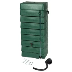 Récupérateur à eau mural - 276 L Vert foncé