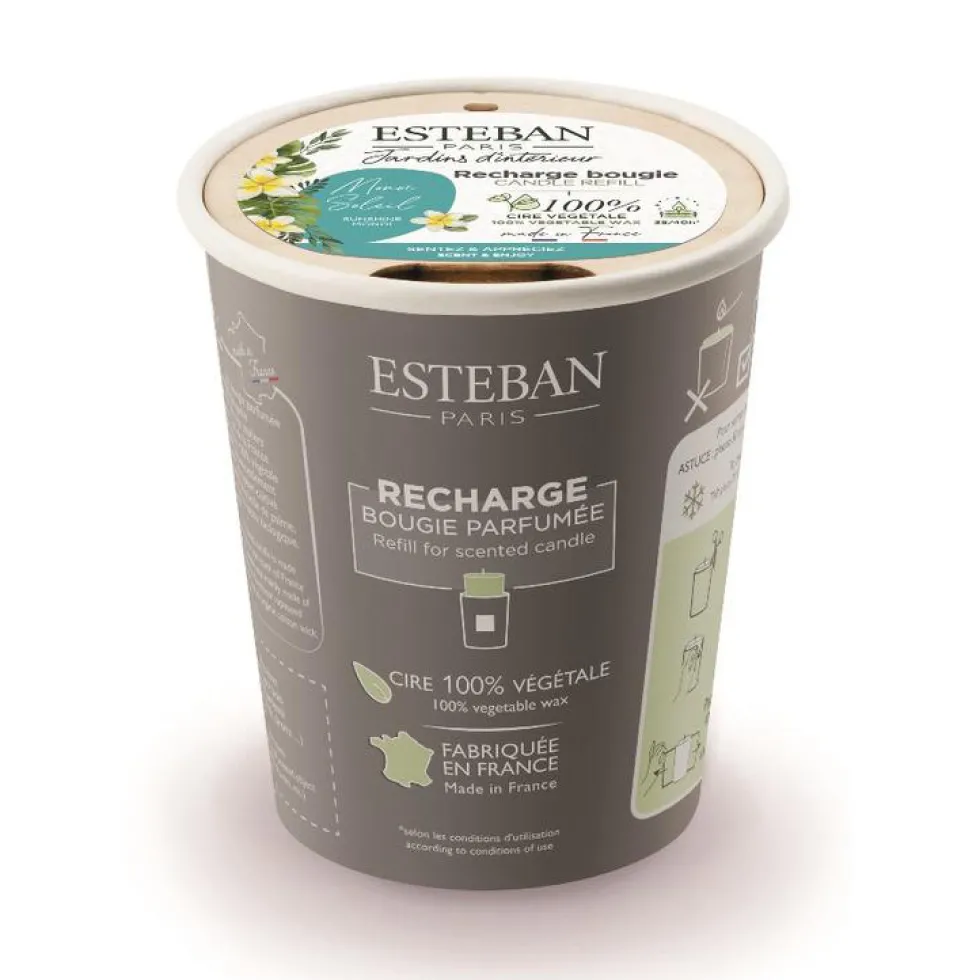 Recharge pour bougies parfumées Monoï soleil Esteban - 180 g