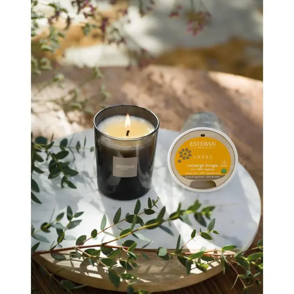 Recharge pour bougies parfumées Ambre Esteban - 180 g