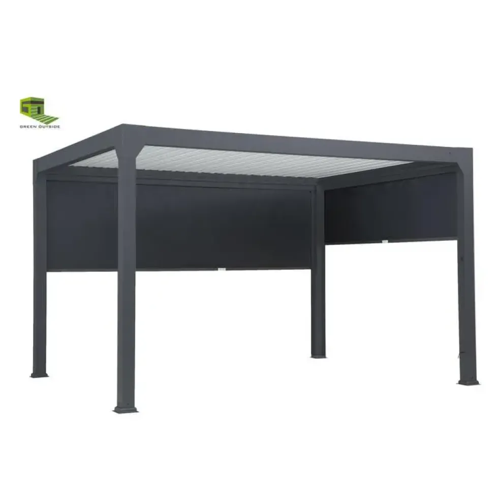 Rideau pergola noir manuel Green Outside Actual - 5 m