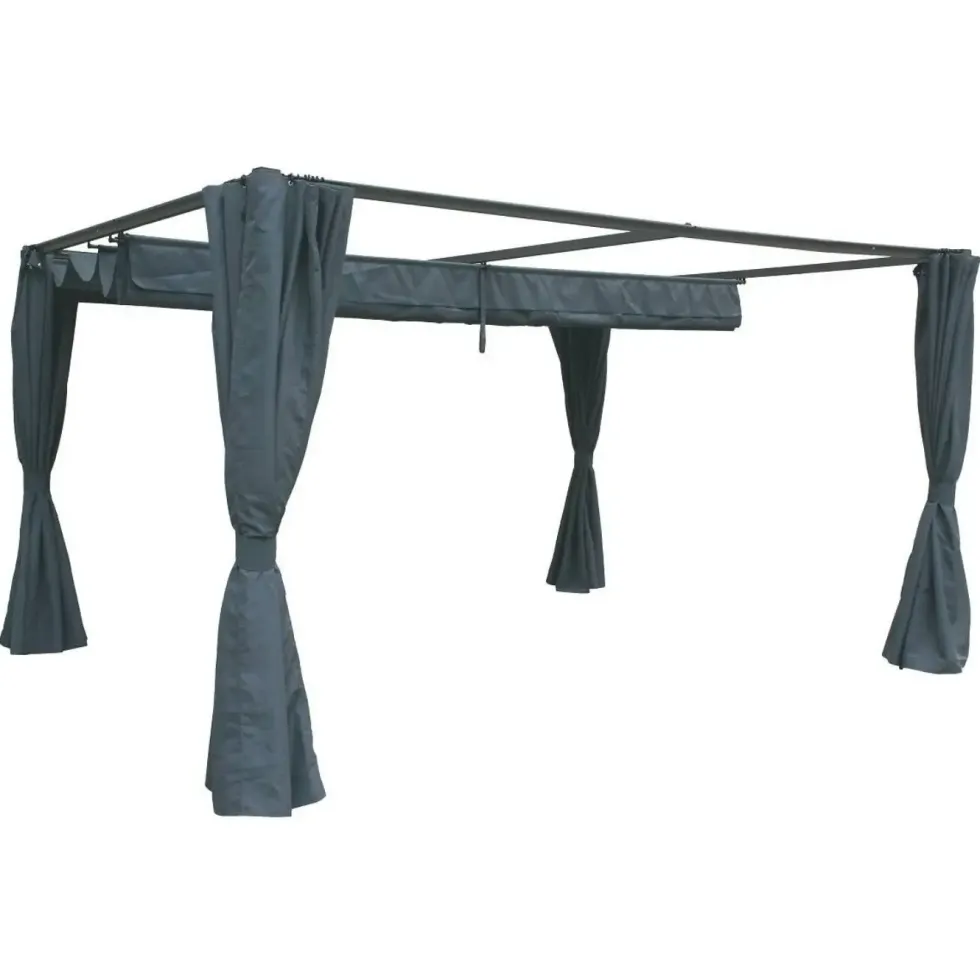 Rideaux de Tonnelle palmeira ardoise Hespéride - 3 x 3 m