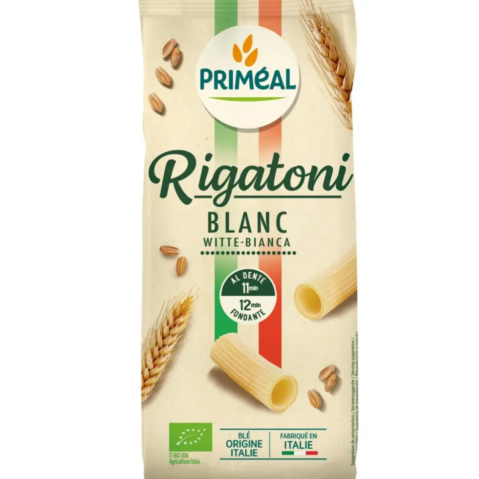 Rigatoni blanc bio Priméal - 500 g