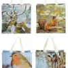 Sac de courses illustration nature au printemps - 39,5 x 14,5 x 40 cm
