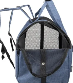 Sac à dos de transport pour animal de compagnie coloris bleu Lene - 36 x 32 x 32 cm