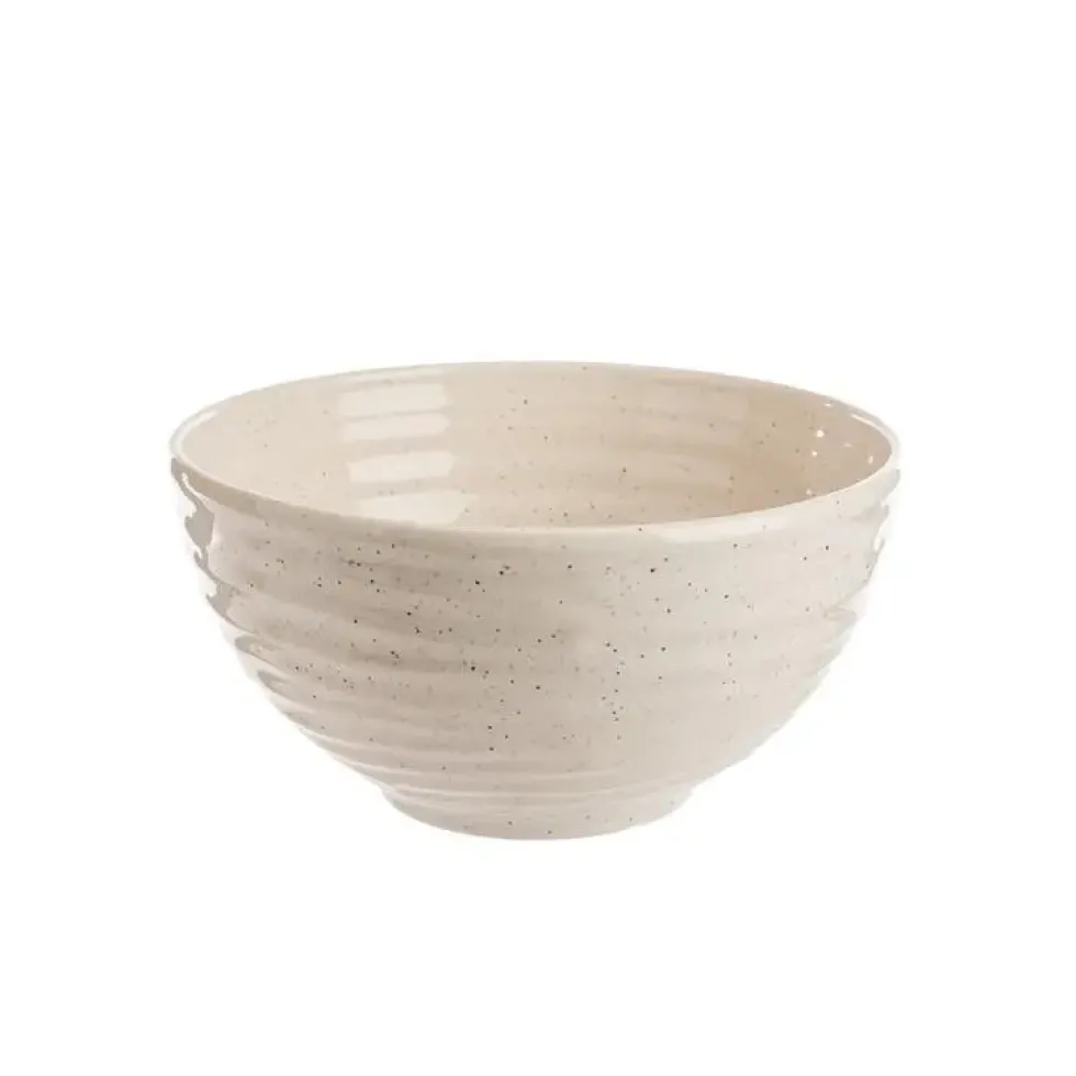 Saladier Vague coloris blanc en faïence - Ø 18 cm