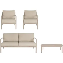 Salon bas naturel en aluminium Bizzotto Sirius