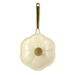 Sauteuse Menastyl Dahlia beige en aluminium recyclé - Ø 24 cm