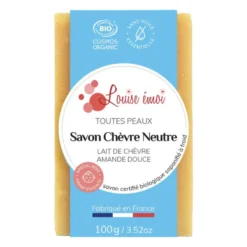 Savon solide "Chèvre neutre" huile d'amande douce et lait de chèvre sans huile essentielle - 100g